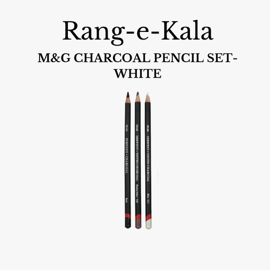 M&G Charcoal Pencil Set White